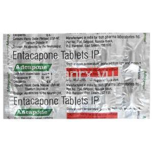 アダカポン, エンタカポン200mg, 製造元：Sun Pharma,シート情報, 注意事項