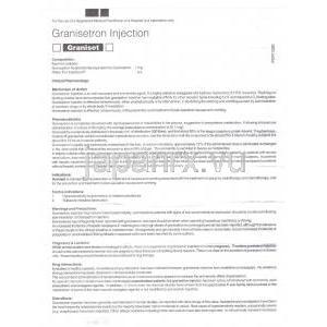 グランセトロン（カイトリルジェネリック）, グラニセット Graniset 3ml 注射 (Sun Pharma) 情報シート1