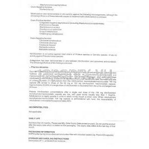 ニトロフラントイン（マクロビッド ジェネリック）, Niftran   100MG 錠 (Ranbaxy) 情報シート7
