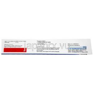 インタセプト 注射,エタネルセプト 1ml あたり50 mg,  注射 1ml,製造元： Intas Pharmaceuticals,箱表面