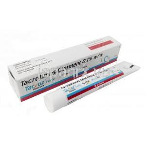 タクロズ フォルテ, タクロリムス  0.1% 軟膏 20g, 製造元：Glenmark, 箱,チューブ