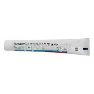 タクロズ フォルテ, タクロリムス  0.1% 軟膏 20g, 製造元：Glenmark,チューブ表面
