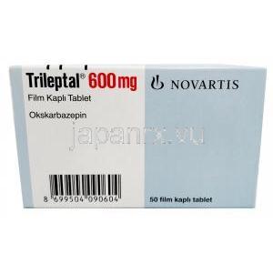 トリレプタル, オクスカルバゼピン 600mg,製造元： Novartis, 箱情報