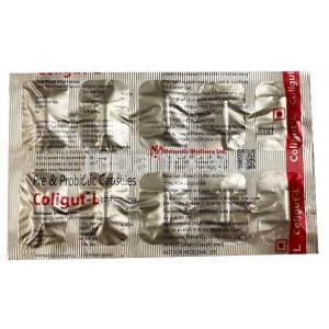 コリガット L,  プレバイオティック / プロバイオティクス, カプセル, 製造元： Leeford healthcare, シート情報