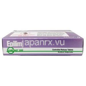 エピリムクロノ, バルプロ酸ナトリウム 133.2mg/ バルプロ酸58mg, 製造元：Sanofi, 箱底面