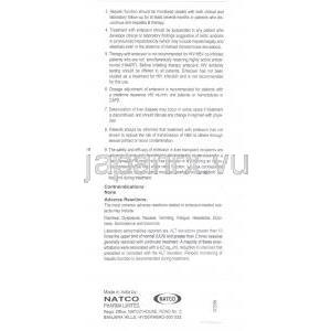 エンテカビル, X-VIR,  錠(Natco) 情報シート2