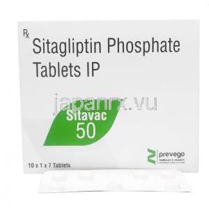 シタバック 50, シタグリプチン 50mg, 7 錠,  箱, シート