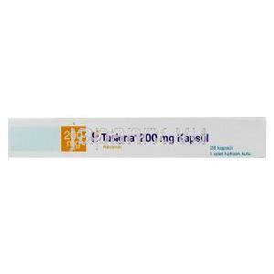 タシグナ, ニロチニブ 200mg, 28カプセル, 製造元：Novartis Turkey,箱側面（トルコ製）