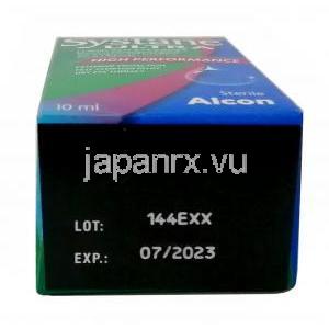 システインウルトラ 点眼液, ポリエチレングリコール 0.4%/ プロピレングリコール 0.3%, 点眼薬10mL, 製造元：Alcon Laboratories, 箱情報,消費期限