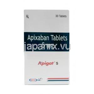アピガット, アピキサバン 5mg, 30錠, ナトコ・ファーマ, 箱正面