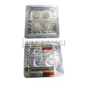 ベルマクト,イベルメクチン6mg, 口腔内崩壊錠, 製造元：Mankind Pharma, シート表面, 裏面