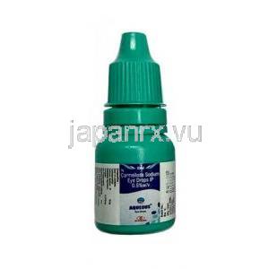 アクエアス点眼薬 ,カルボキシメチルセルロース 0.5% w/v, 点眼薬 10mL, 製造元：Optho Pharma Pvt Ltd, ボトル