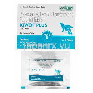 キオフ・プラス　チュアブル錠, プラジカンテル　50mg，パモ酸ピランテル  144mg，フェバン