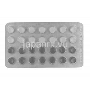 フェモストン, エストラジオール 1mg/ ジドロゲステロン 10mg, 28錠, 製造元：Abbott, シート