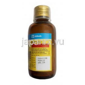 バクトリン 経口懸濁液(新包装), スルファメトキサゾール 200mg/ トリメトプリム 40mg, 経口懸濁液 50ml, 製造元：Abbott, ボトル情報, 製造日, 消費期限