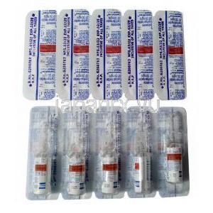 テストビロン デポ注射, テストステロン 250mg, アンプル 1mL, 製造元：Zydus Cadila, アンプル10本