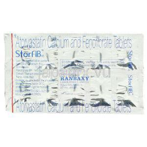 ストーフィブ Storfib, アトルバスタチン・フェノフィブラート配合10mg/160mg 錠 (Ranbaxy) 包装