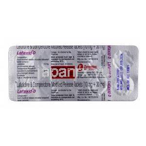ラファシド D,ラフチジン 10mg/ ドンペリドン  20mg,製造元：Zuventus Healthcare, シート情報