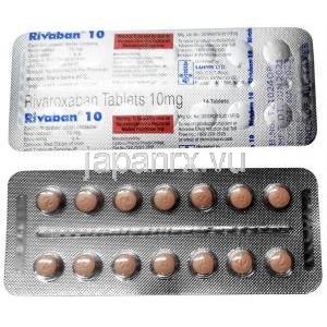 リヴァバン, リバロキサバン 10mg, 製造元：Lupin Ltd., シート, シート情報