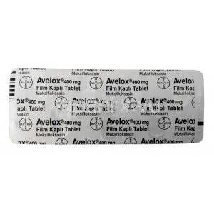アベロックス,  モキシフロキサシン 400mg, 製造元：Bayer,シート情報