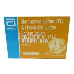 リジョイントニュー, グルコサミン 750 mg/ コンドロイチン 600 mg, 製造元： Abbott, 箱表面