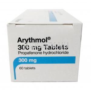アリスモール, プロパフェノン 300mg, 製造元：Mylan, 箱側面