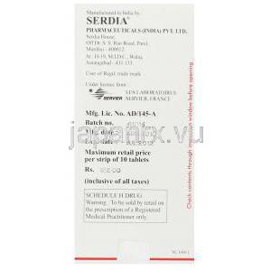 インダパミド / ペリンドプリル, Coversyl Plus 1.25MG / 4MG 錠 (Serdia Pharma) 製造者情報