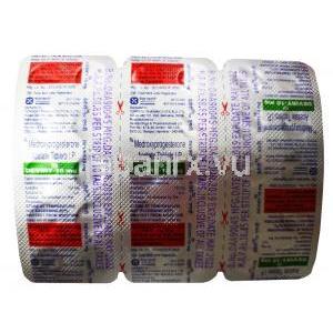 デビリー, メドロキシプロゲステロン, 10mg, 製造元:Torrent Pharma, シート裏面