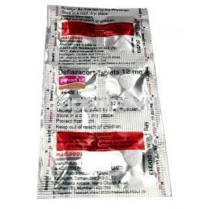 デフコート 12, デフラザコート 12mg, 製造元：Macleods Pharma,シート