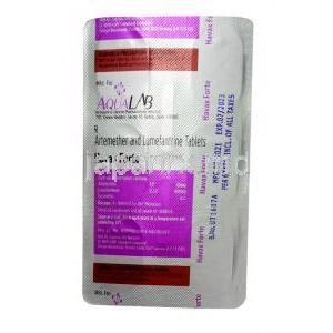 ハバックス フォルテ, アルテメテル 80mg/ ルメファントリン 480mg, 製造元：Aqua Lab, シート情報
