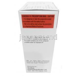 Troyzone TZ Injection,Ceftriaxone 1000 mg/ Tazobactum 125 mg,Injection, Troikaa Pharmaceuticals Ltd, Box information, Manufacturer
