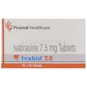 イバブラジン（コラランジェネリック）, イバビッド Ivabid 7.5mg 錠 (Primal Healthcare) 箱