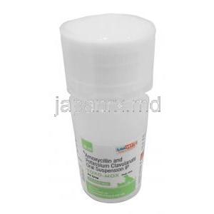トキソモックス ドライシロップ, アモキシシリン 200mg/ クラブラン酸 28.5 mg, ドライシロップ 30mL, 製造元：Sava Vet, ボトル表面