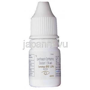レボフロキサシン, Levotop-PF, 1.5% w/v  5ML 点眼薬 (Ajanta pharma) ボトル