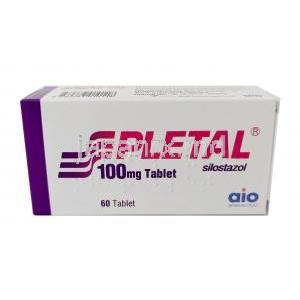Pletal, Cilostazol 100mg, 60tablets, Abdibrahim, Box front view
