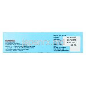 アセノマック, アセノクマロール 3 mg, 製造元：Macleods Pharmaceuticals, 箱情報, 製造日, 消費期限