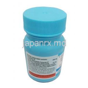 タフィシタ, エムトリシタビン 200mg/ テノホビル 25mg, 30錠, 製造元：Mylan, ボトル情報