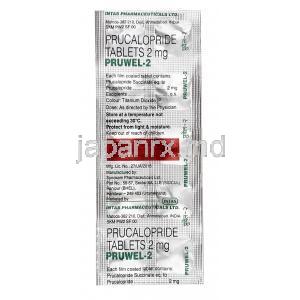 プルウェル-2, プルカロプリド 2mg, 製造元：Intas Pharma,シート情報