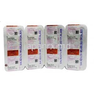リスドン, リスペリドン ４mg, 製造元：Intas Pharma, シート裏面