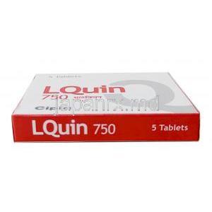 エルクイン 750, レボフロキサシン 750 mg, 製造元：Cipla, 箱底面