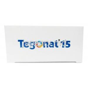 テゴナット,テガフール 15mg/ ギメラシル 4.35mg/ オテラシル 11.8mg, 7カプセル,製造元： Natco Pharma, 箱側面