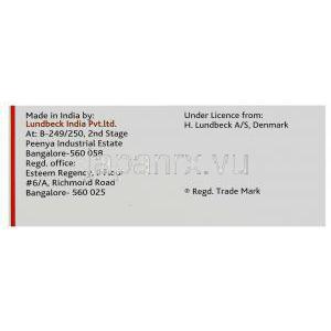 アミトリプチリン塩酸（トリプタノールジェネリック）, サロテナ Sarotena　25mg 錠 (Lundbeck) 製造者