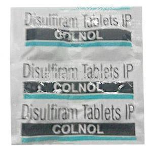 コルノールジスルフィラム　500mg, 製造元：Medoz Pharmaceuticals,シート表面