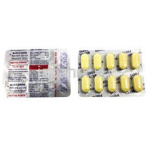 メタファルフォルテ, メフェナム酸 500mg / アセトアミノフェン 325mg, シート表面, シート裏面情報