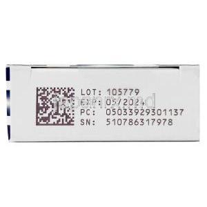 プロバンサイン，プロパンテリン 15mg, 112錠, 製造元： Kyowa Kirin UK, 箱情報, 消費期限