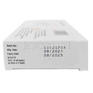 オクスラ,ダパグリフロジン 10 mg, 製造元：Sun Pharma, 箱情報, 製造日, 消費期限