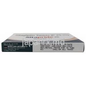 シタプリド 25, シタグリプチン 25mg,製造元： Micro Labs Ltd,箱情報, 製造日, 消費期限