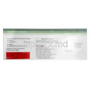 ソロネックス DT, イソニアジド 100mg, 口腔内崩壊錠,製造元： Macleods Pharmaceuticals,箱情報, 製造日, 消費期限