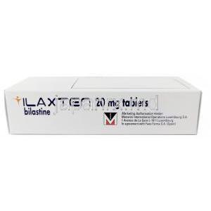アイラクステン,ビラスチン20mg,製造元：A. Menarini Farmaceutica Internazionale SRL, 箱底面