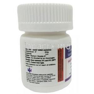ハルケラン 2,クロラムブシル 2mg, 30錠, 製造元：Halsted Pharma, ボトル情報